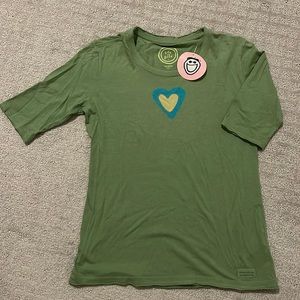 Brand new life is good women fitted tee